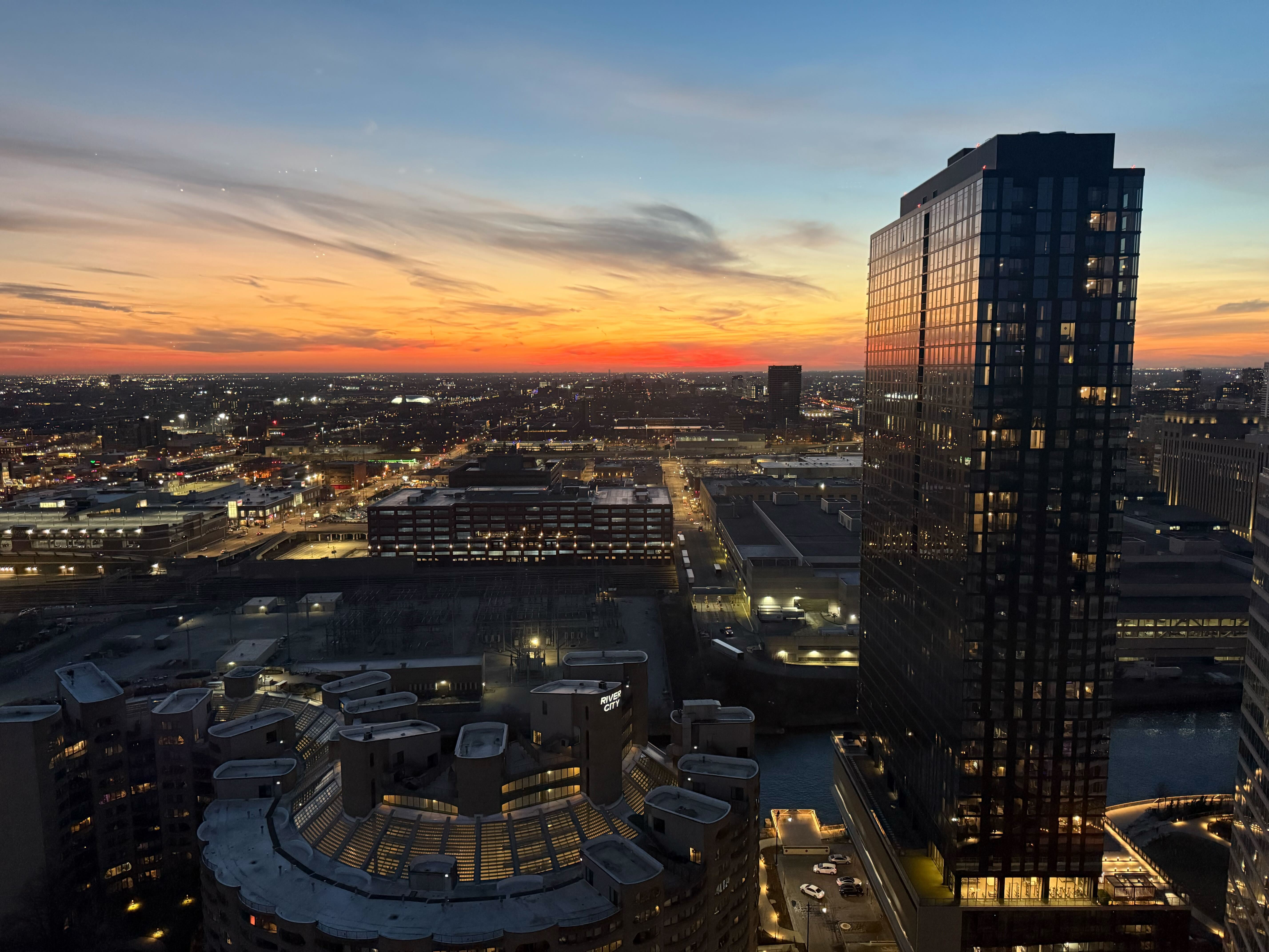 sunset view from our apartment